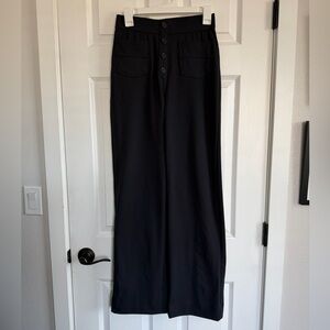 HALARA Black High Waisted Button Multiple Pockets Straight Leg Pants (S, Tall)